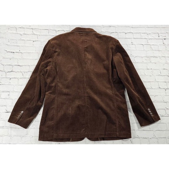 Andrew Fezza Corduroy Blazer Jacket Brown Cotton MENS SIZE XL - Picture 6 of 7